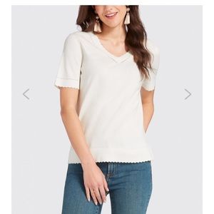 New Draper James scallop top